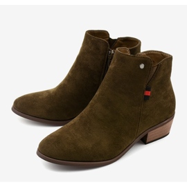 Brązowe płaskie botki sztyblety ocieplane 20Y8039-6 2