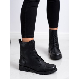 SDS Sznurowane Workery czarne 2