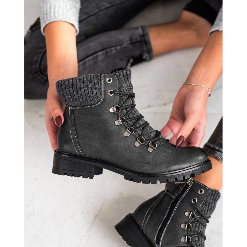 Filippo Stylowe Traperki czarne 2