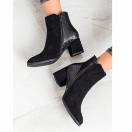 Filippo Botki Na Słupku Snake Print czarne 1