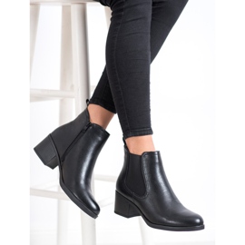 J. Star Botki Na Niskim Słupku czarne 1