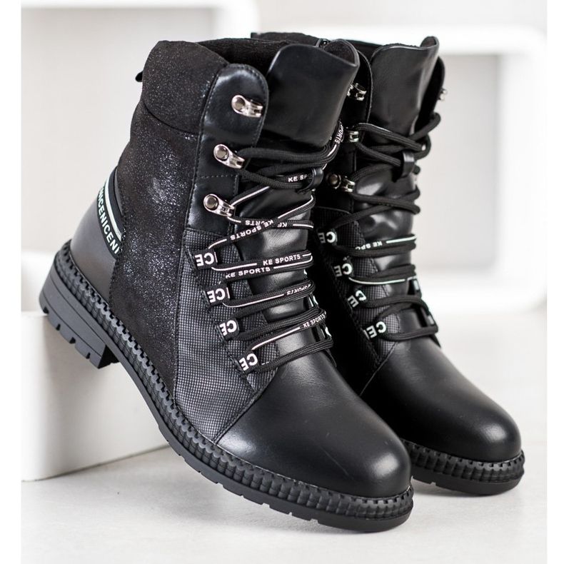 Gogo Wiązane workery nice czarne 2