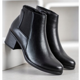 J. Star Botki Na Słupku czarne 1