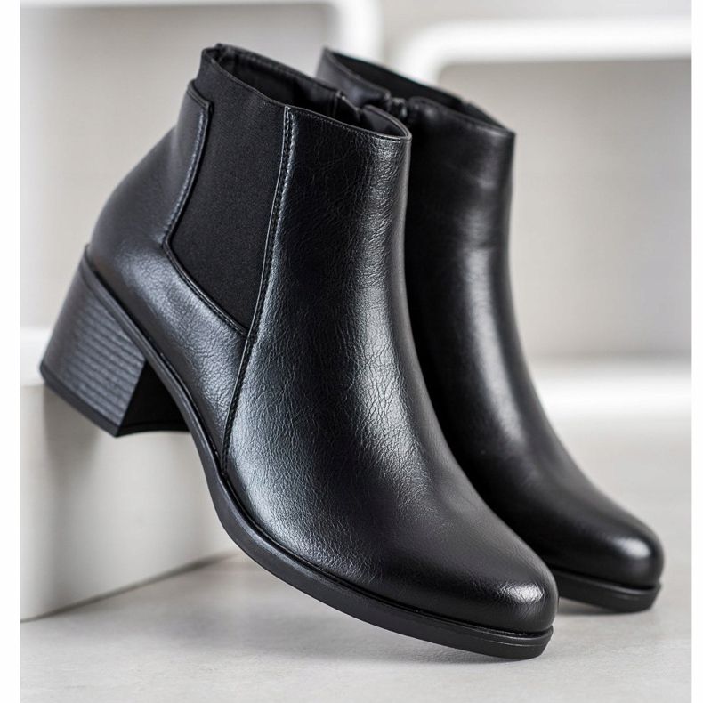 J. Star Botki Na Słupku czarne 1