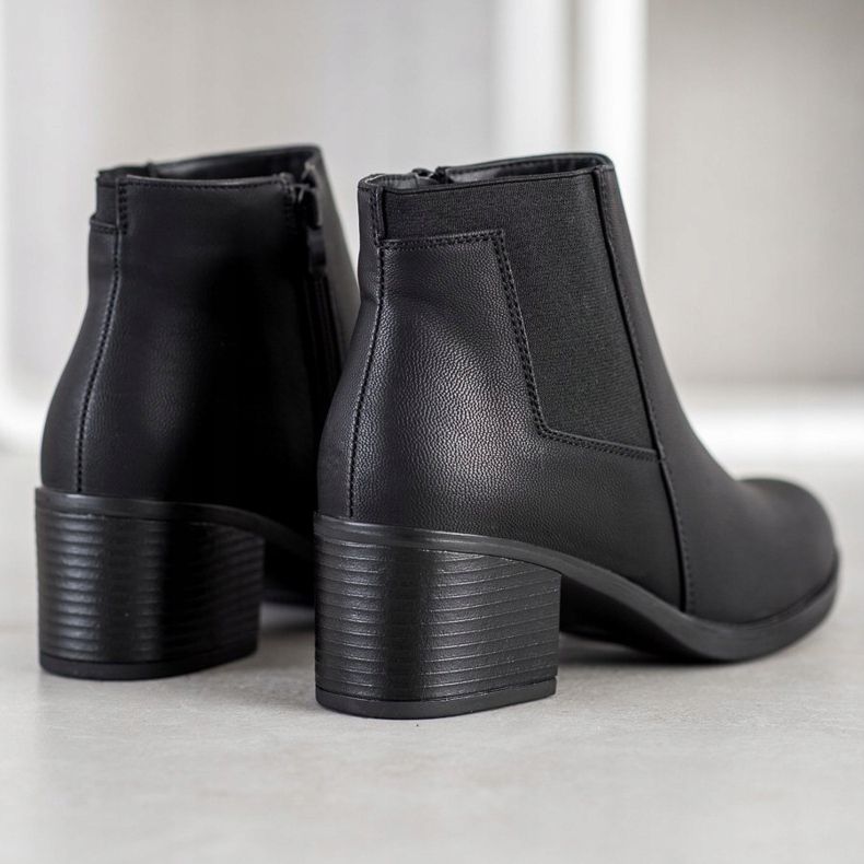 J. Star Botki Na Słupku czarne 1