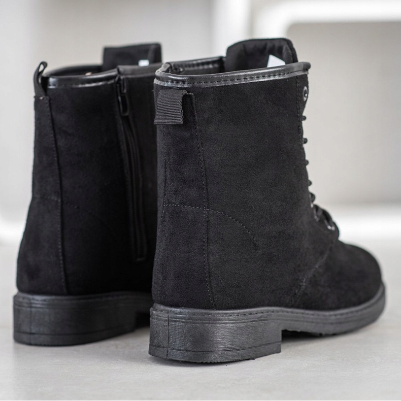 Emaks Zamszowe Trapery czarne 1