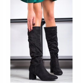 Flyfor Kozaki Z Zamszu czarne 1