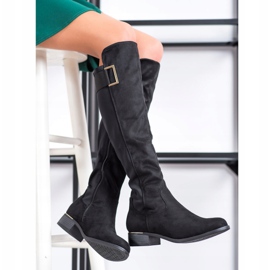 Evento Kozaki Z Ozdobnym Paskiem czarne 1