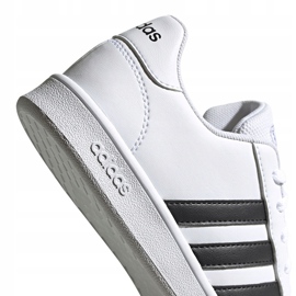 Buty dla dzieci adidas Grand Court K biało-czarne EF0103 białe 3