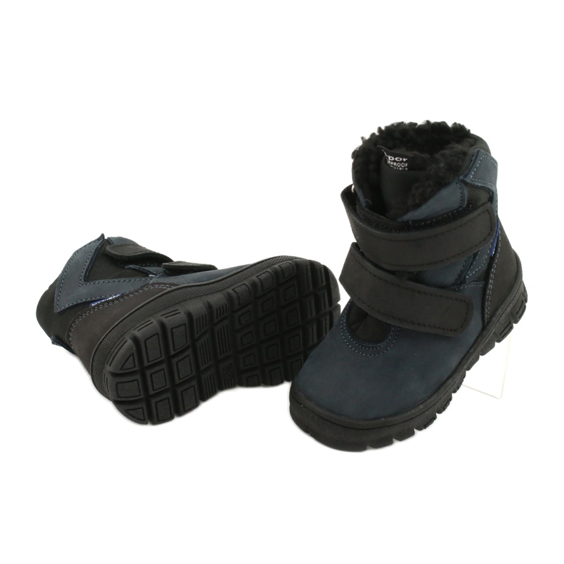 Trzewiki kozaczki z membraną Mazurek 1351 granatowe czarne 3