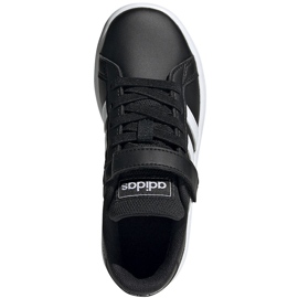 Buty dla dzieci adidas Grand Court C czarno-białe EF0108 czarne 1