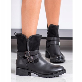 Super Mode Wygodne Workery czarne 2