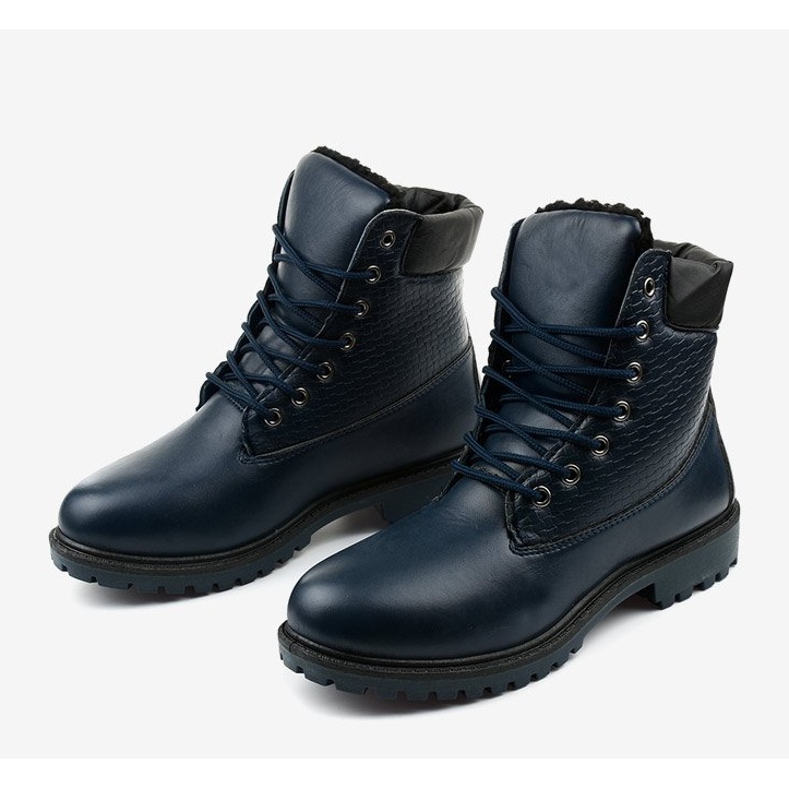 Niebieskie ocieplane traperki Avini 2