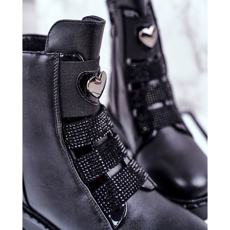 Apawwa Dziecięce Botki Ocieplane Czarne Balloon 2