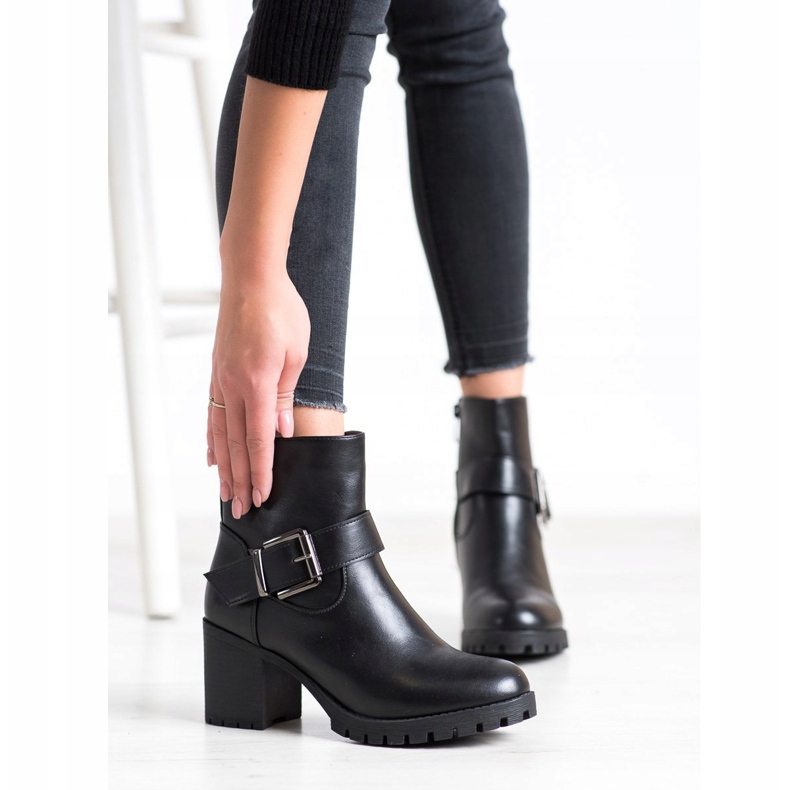 SDS Stylowe Workery Na Słupku czarne 2