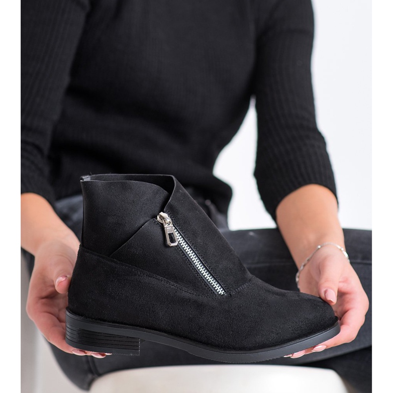 Gogo Modne Botki Na Suwak czarne 2