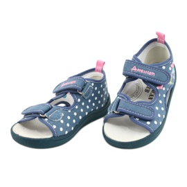American Club Kapcie sandałki buty dziecięce American wkładka skórzana białe niebieskie różowe 2