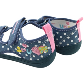 American Club Kapcie sandałki buty dziecięce American wkładka skórzana białe niebieskie różowe 5