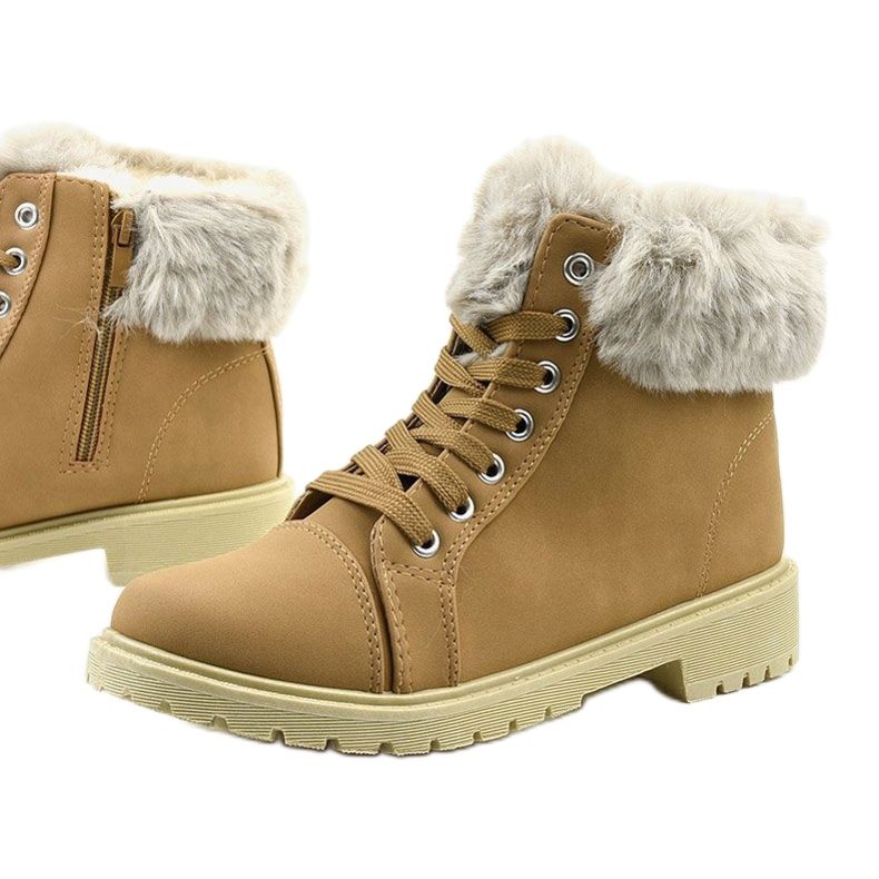 Camelowe ocieplane traperki workery Pungent wielokolorowe 1