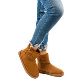 Brązowe botki ocieplane typu emu Harelana 1