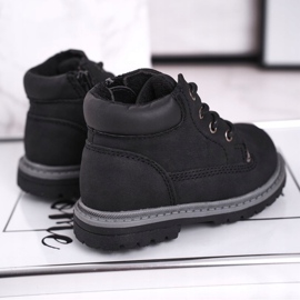 Apawwa Dziecięce chłopięce trapery botki czarne Moa 2