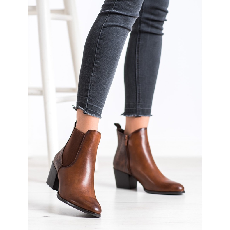 Modne Botki Sergio Leone brązowe 1