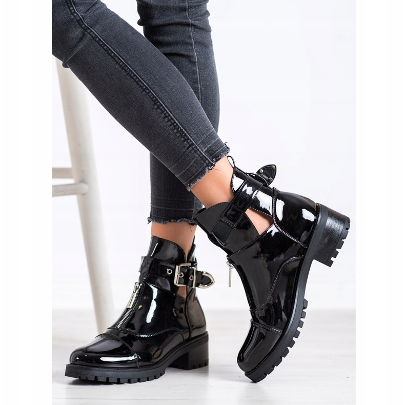 Seastar Lakierowane Workery czarne 1