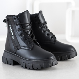 SHELOVET Modne Czarne Trapery 1