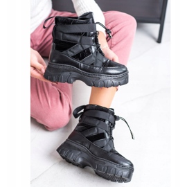 SHELOVET Czarne Śniegowce Z Ociepleniem 2