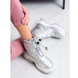 SHELOVET Srebrne Śniegowce Z Ociepleniem srebrny 2