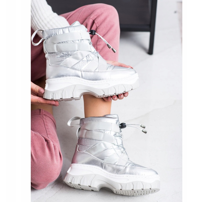 SHELOVET Srebrne Śniegowce Z Ociepleniem srebrny 1