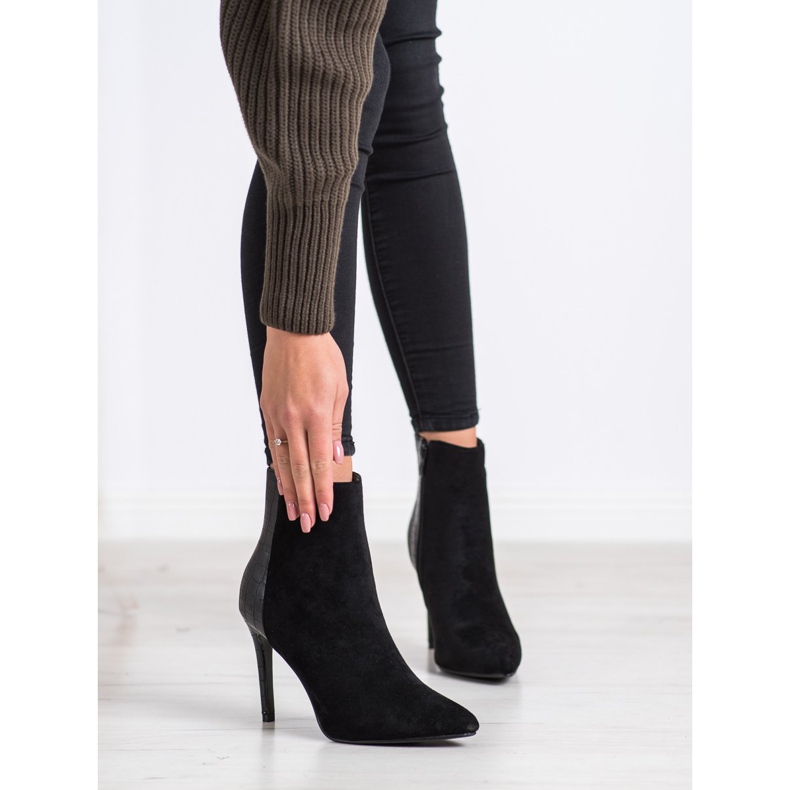 Small Swan Seksowne Szpilki Snake Print czarne 1