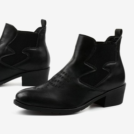 Czarne niskie botki kowbojki Fancyroot 1