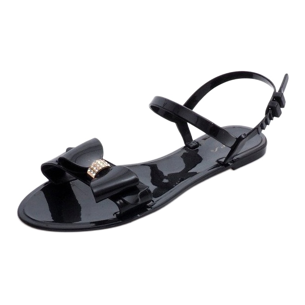 Gumowe Sandały PT7-1 Czarne 1