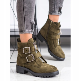 Corina Casualowe Workery khaki zielone 1