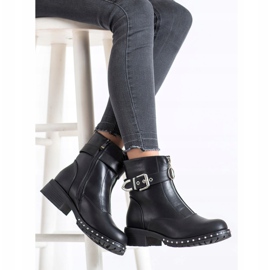 Kayla Stylowe Czarne Workery 2