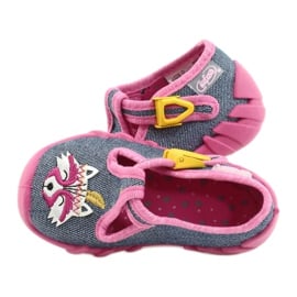 Befado obuwie dziecięce 110P395 różowe szare 5