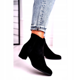 Zamszowe Botki Czarne Sergio Leone BT528 2