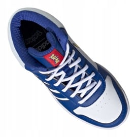 Buty adidas Hoops Mid 2.0 Jr FW3167 białe niebieskie 3