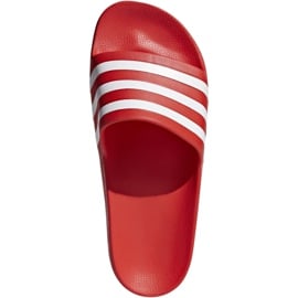 Klapki adidas Adilette Aqua czerwone F35540 białe 3