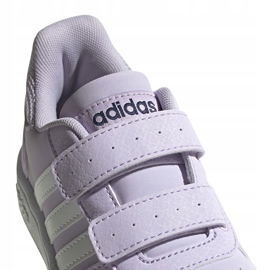 Buty dla dzieci adidas Hoops 2.0 Cmf jasno-fioletowe EG3771 3