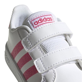 Buty dla dziewczynki adidas Grand Court biało-różowe EG3815 białe 4