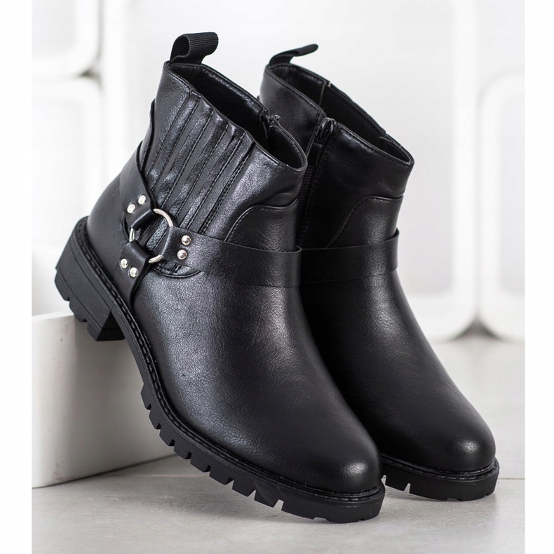 Cm Paris Krótkie Czarne Workery 2