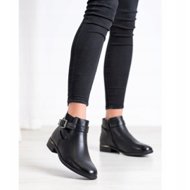 Anesia Paris Klasyczne Botki Ze Sprzączką czarne 1