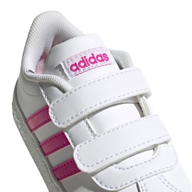 Buty adidas Vl Court 2.0 Cmf Jr EG3890 białe różowe 1