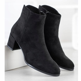 Sergio Leone Damskie Botki Z Ociepleniem czarne 2