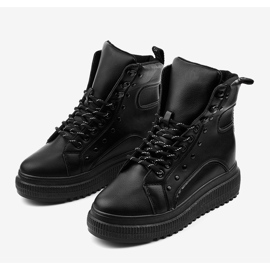 Czarne botki sportowe na platformie Aethireisis 2