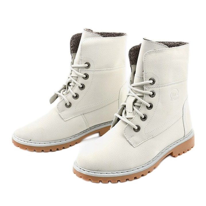 Szare ocieplane botki traperki Tent 2