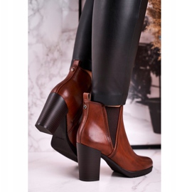 Botki Na Słupku Ocieplane Sergio Leone Brązowe BT311 1