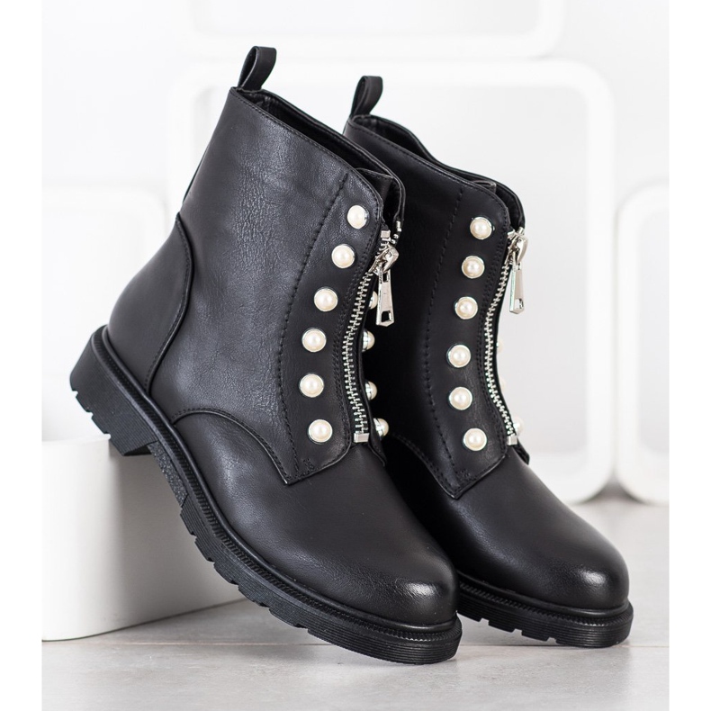 Super Mode Workery Z Suwakiem czarne 1